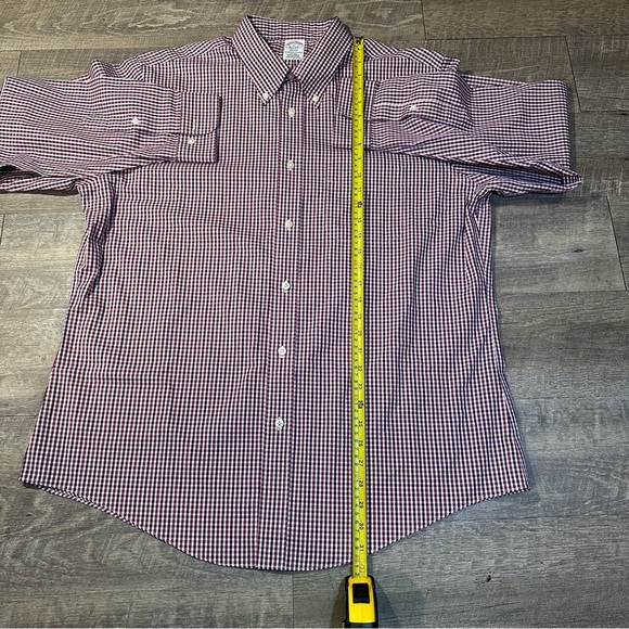 Brooks Brothers Regent Men’s XL Button Down‎ Red And Blue Checker Long Sleeve - Picture 6 of 6